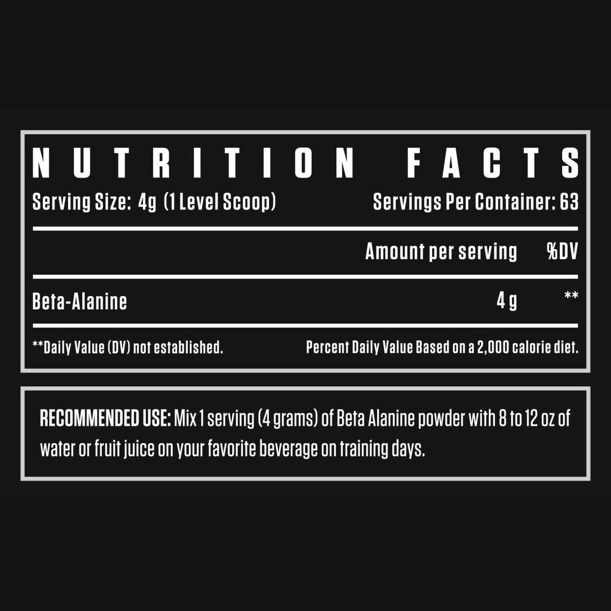 Dexter Jackson Black Series Beta Alanine- 250Gm, 63 Serving