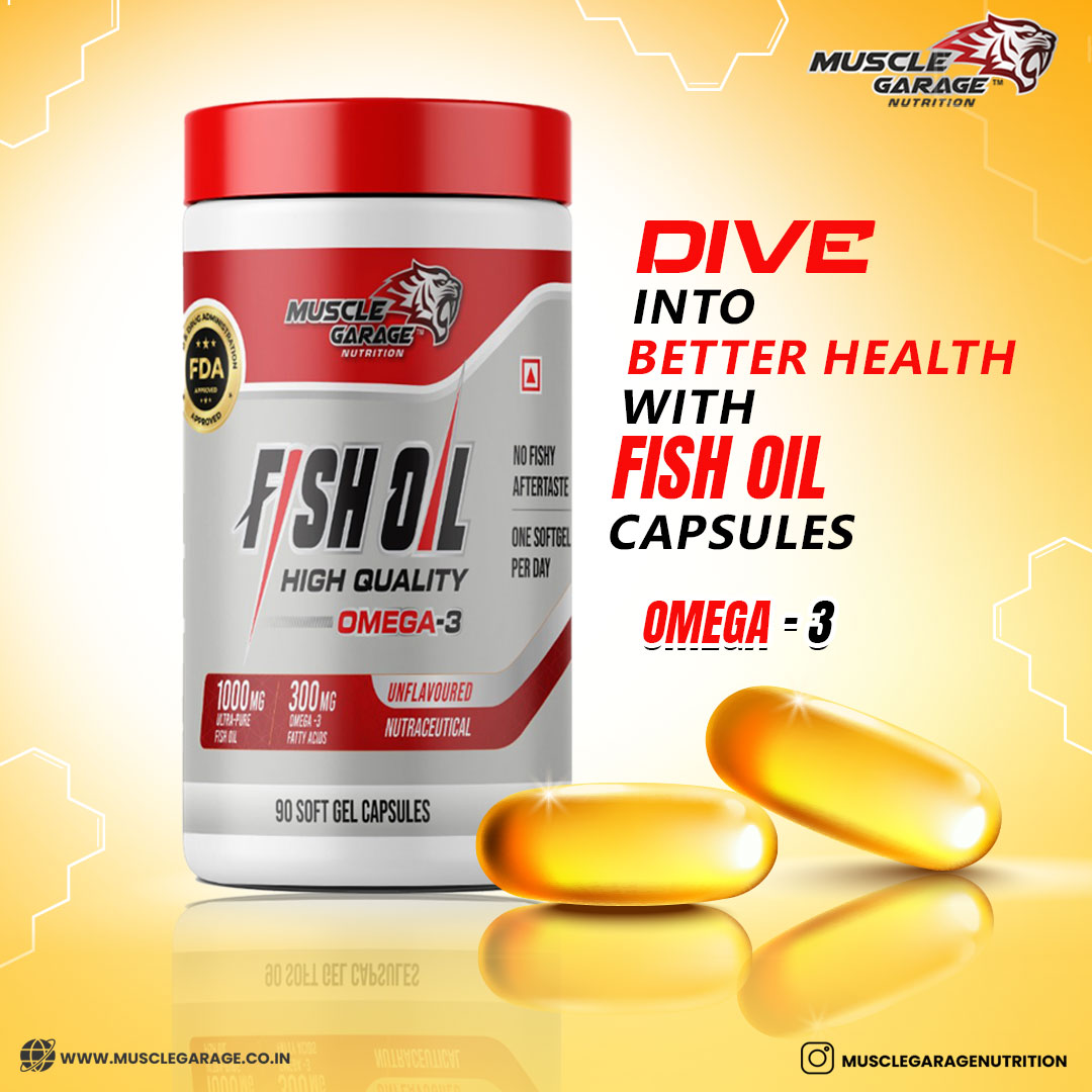 MG Fish Oil Omega-3 Softgels – 1000mg | 90 Capsules