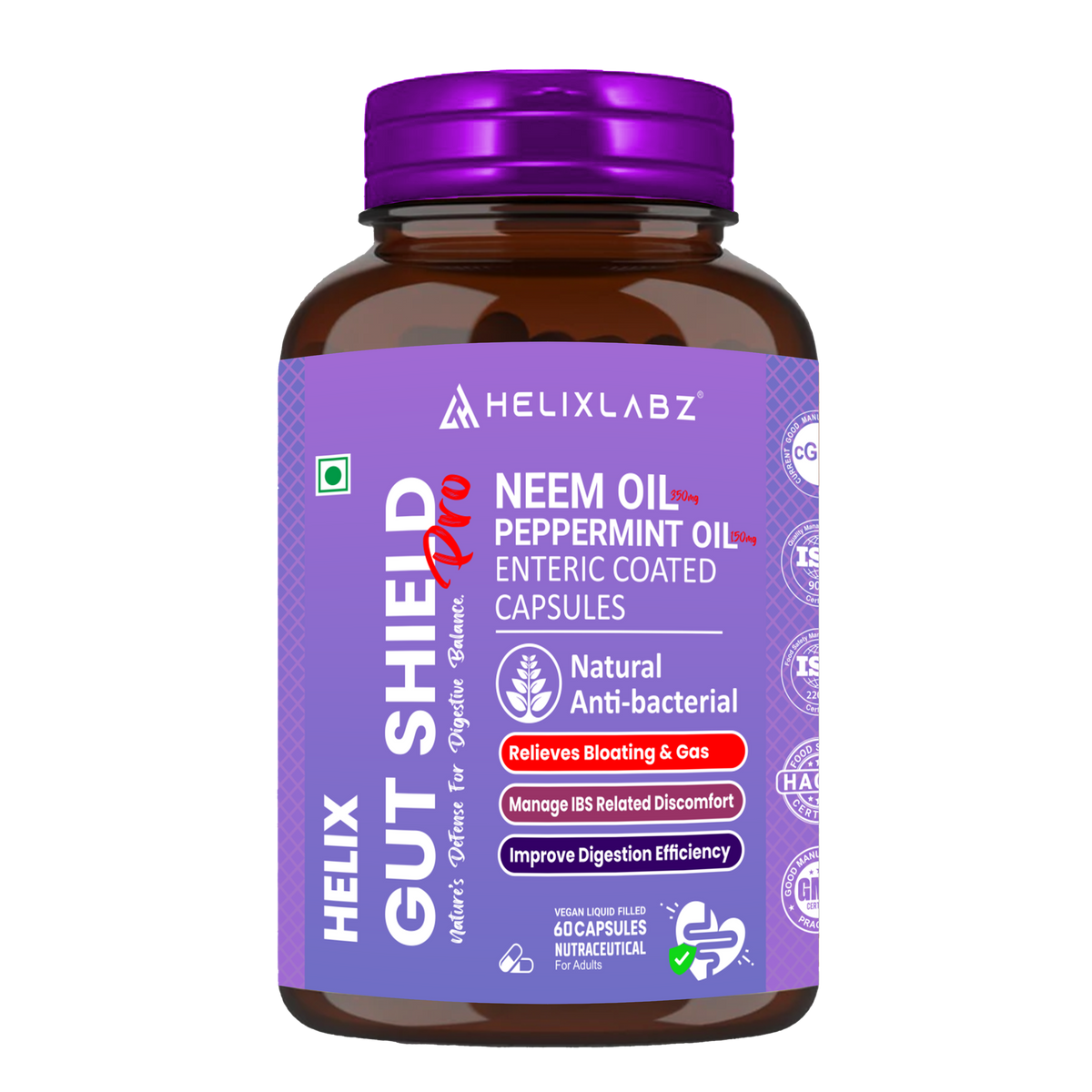 Helix Gut Shield Pro | Nature's Defense For Digestive Balance 60 Capsules