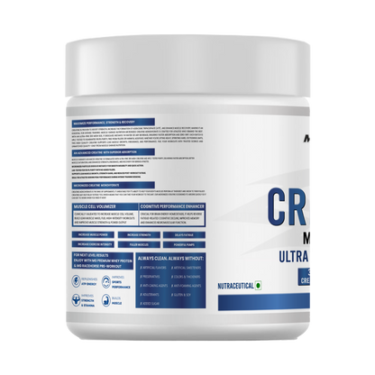 MG Creatine Monohydrate Powder – 250g (Unflavoured) | Ultra Pure HPLC-Tested