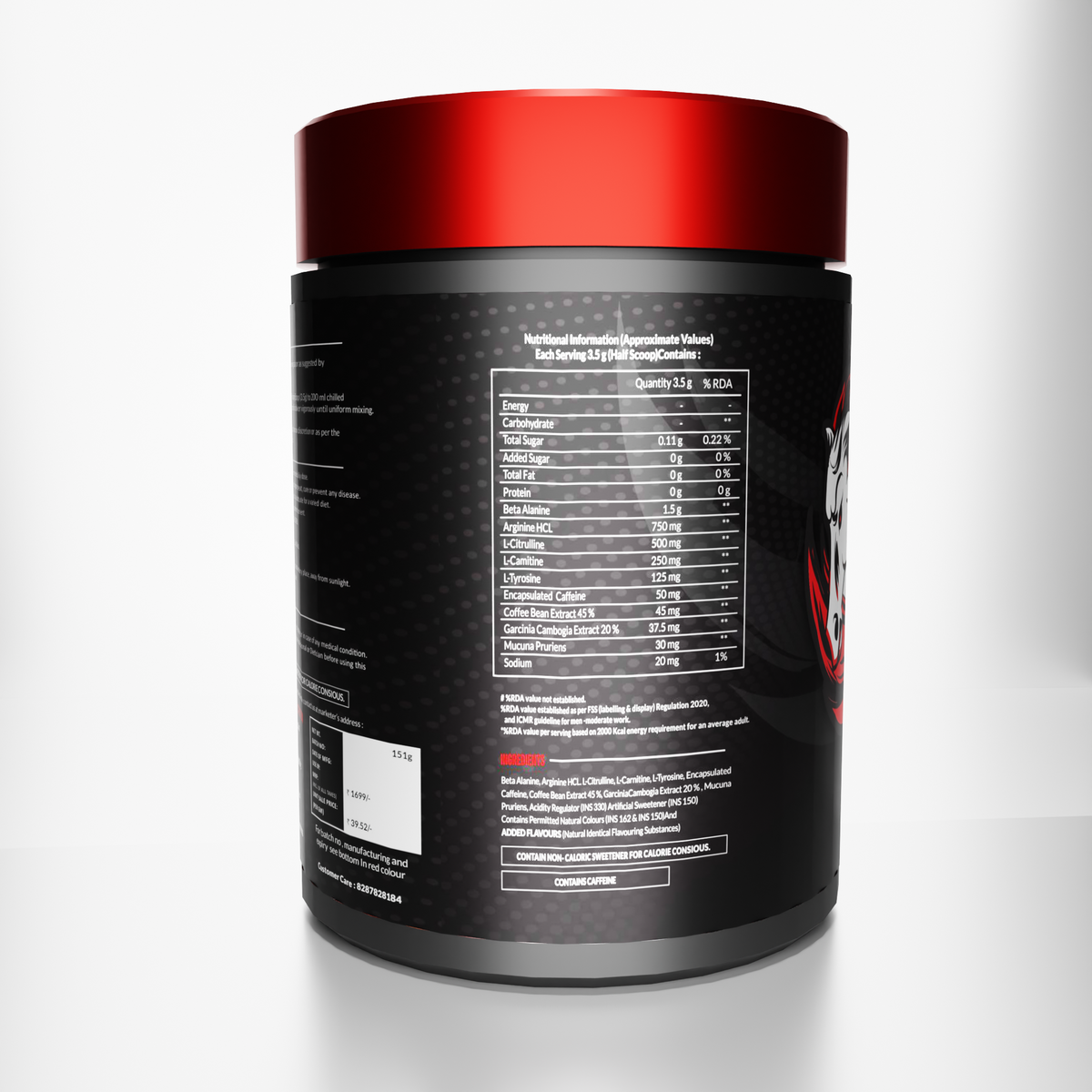 Muscle Garage Racehorse – Pre Workout Powder 151g | 43 Servings