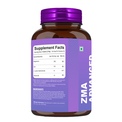 HelixLabz ZMA Advanced – Zinc, Magnesium & Vitamin B6 Supplement | Muscle Recovery, Strength & Sleep Support | 60 Tablets