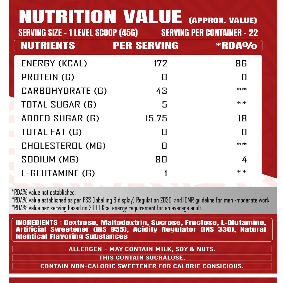 Muscle Garage DNA Carb Fuel (1Kg) – Superior Carbohydrate Formula | 22 Servings