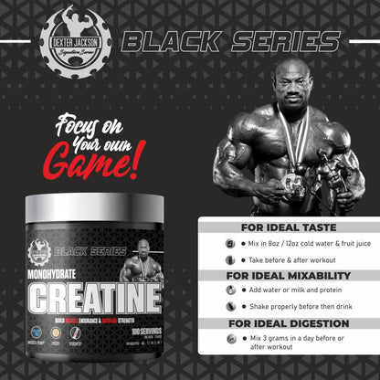 Dexter Jackson Black Series Monohydrate Creatine (300 Gm, 100 Servings)