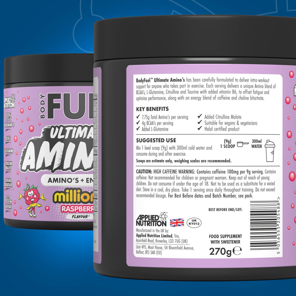 Applied Nutrition BodyFuel Amino's | Essential Amino Acids Powder - (270g, 30 Servings)