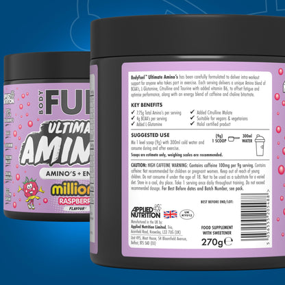 Applied Nutrition BodyFuel Amino's | Essential Amino Acids Powder - (270g, 30 Servings)