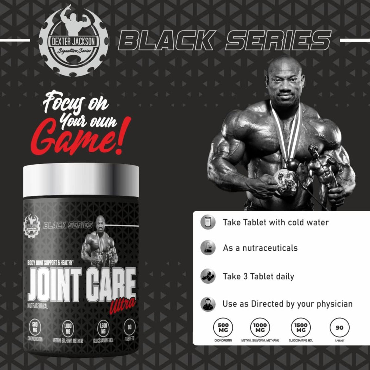 Dexter Jackson Black Series Joint Support 90 Tablets