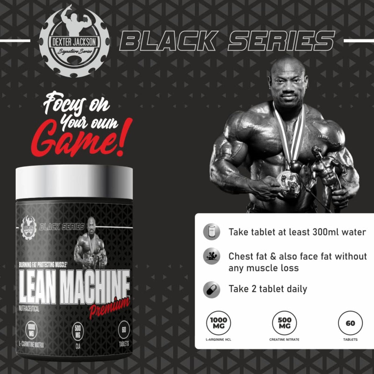 Dexter Jackson Black Series Lean Machine 60 Tablets