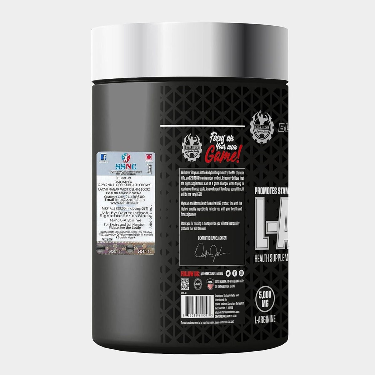 Dexter Jackson Black Series L-arginine 5000 Mg, 120 Tablets