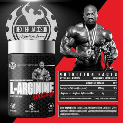 Dexter Jackson Black Series L-arginine 5000 Mg, 120 Tablets