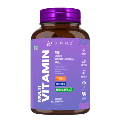 HelixLabz Advanced Multi Vitamin – Complete Multimineral & Multivitamin Formula (60 Tablets)