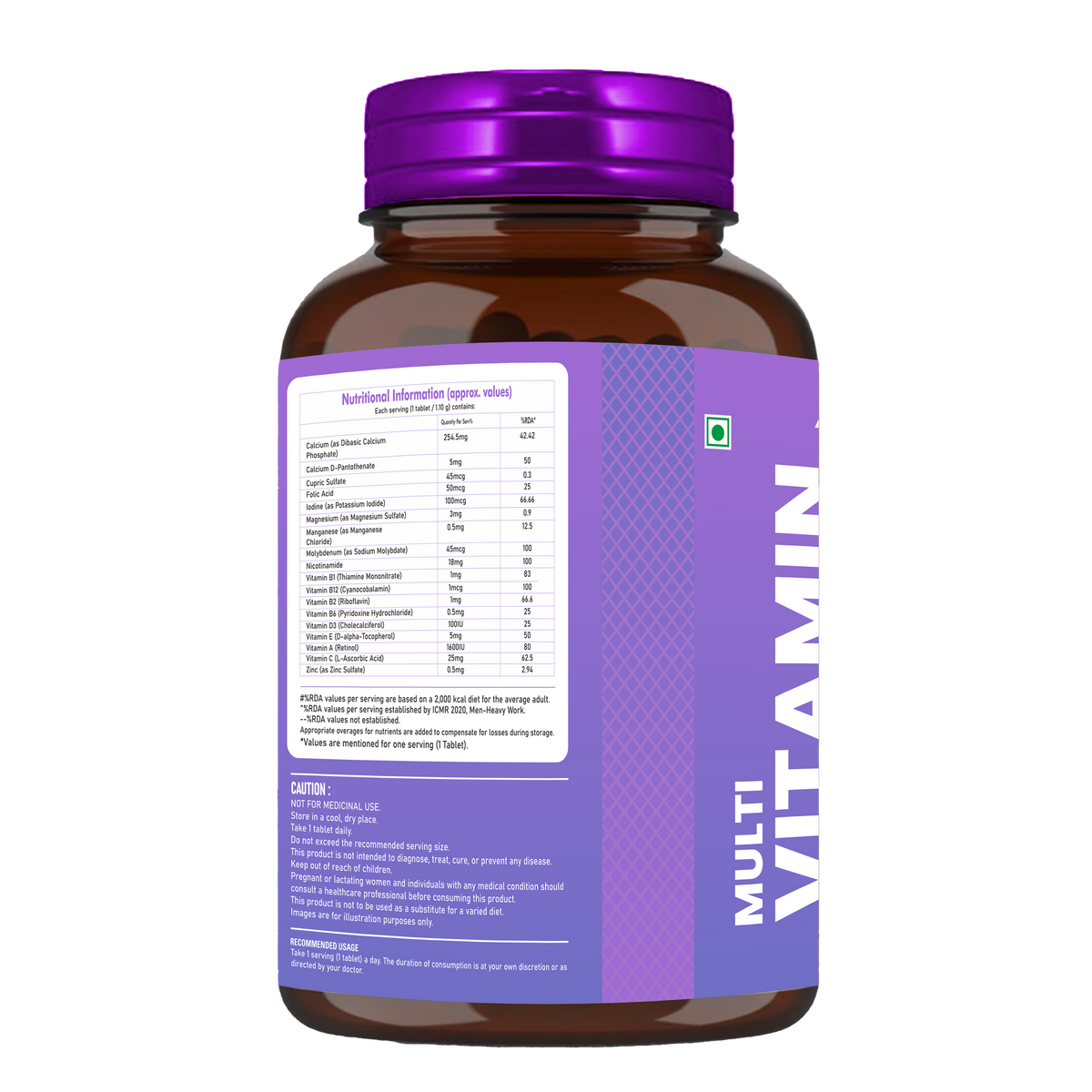 HelixLabz Advanced Multi Vitamin – Complete Multimineral & Multivitamin Formula (60 Tablets)