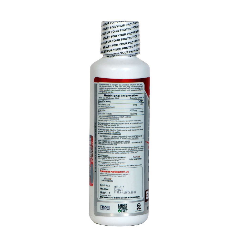 MG  L-Carnitine 3500MG Liquid – 450ml, 30 Servings | Advanced L-Carnitine Formula