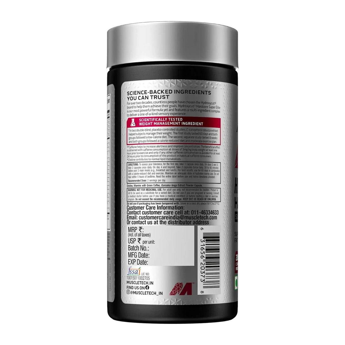 MuscleTech Hydroxycut Hardcore Super Elite 100 Veggie Capsules