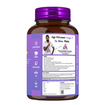 HelixLabz Omega - 1000mg Omega-3 Fish Oil | High-Performance Supplement for Athletes (60 Softgels)