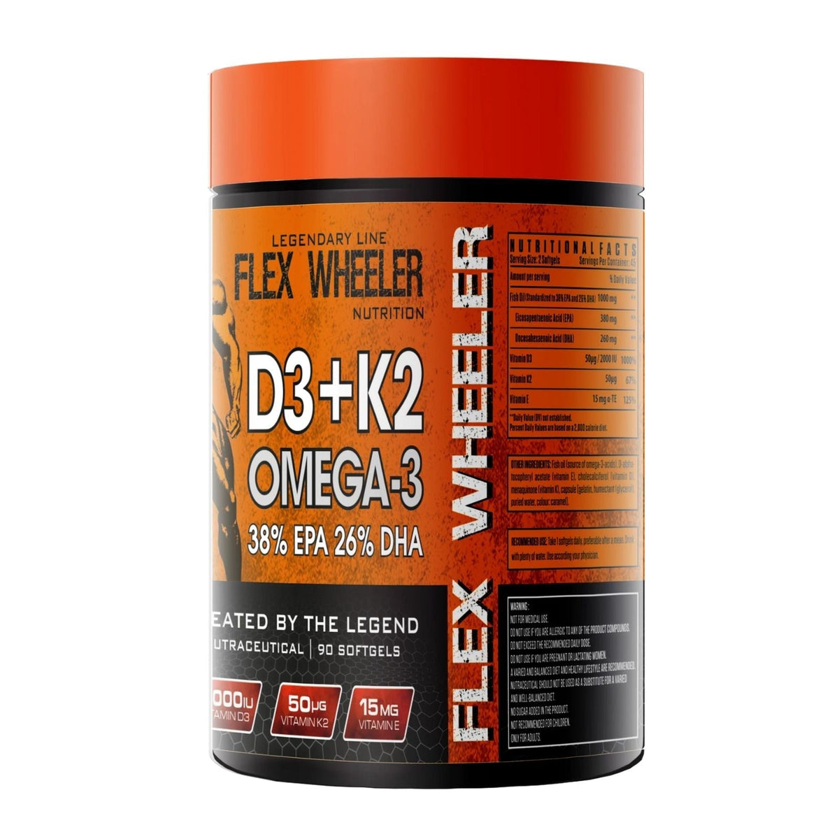 Flex Wheeler Omega-3 D3+K2 -90 Softgel