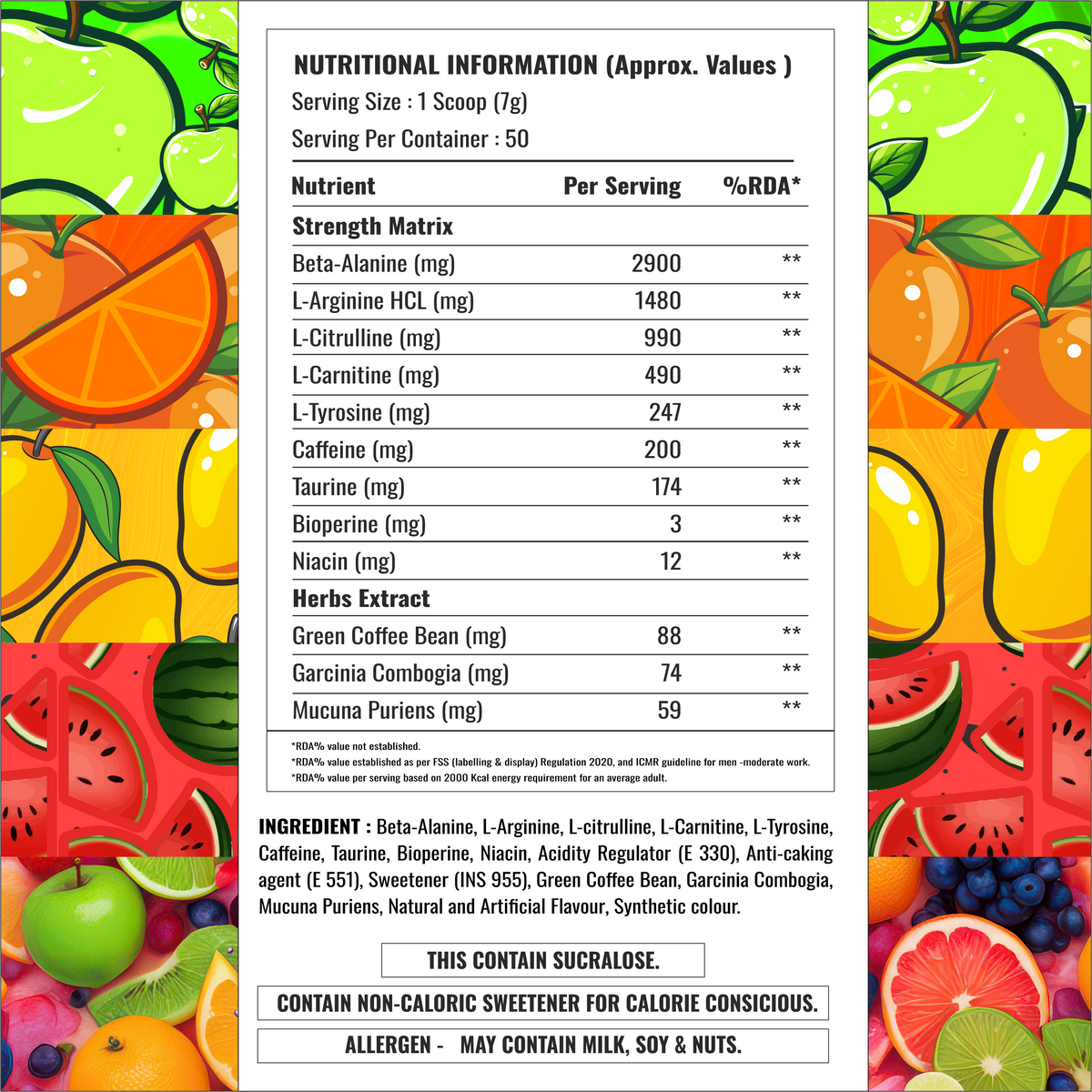 MG R-50 Goat Pre Workout – Performance Formula Powder Free Plastic Shaker