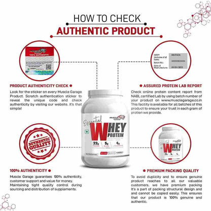 MG Essential Whey Protein 2Kg – 22g Protein per Serving | 57 Servings