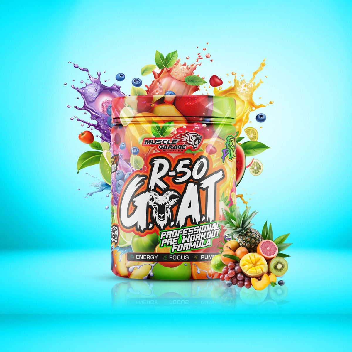 MG R-50 Goat Pre Workout – Performance Formula Powder Free Plastic Shaker
