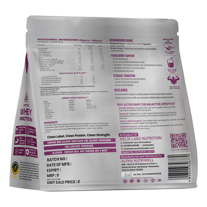 HelixLabz Active Whey Protein | Informed Sport Certified - 900Gm (2Lbs), 25 Servings