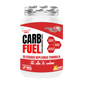 Container of Muscle Garage Carb Fuel supplement on a white background