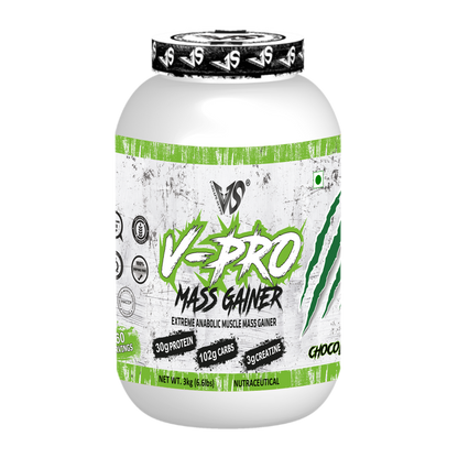 V-SHAPE V-Pro Mass Gainer- 3Kg(6.6Lbs), 66 Servings - V-Shape Supps