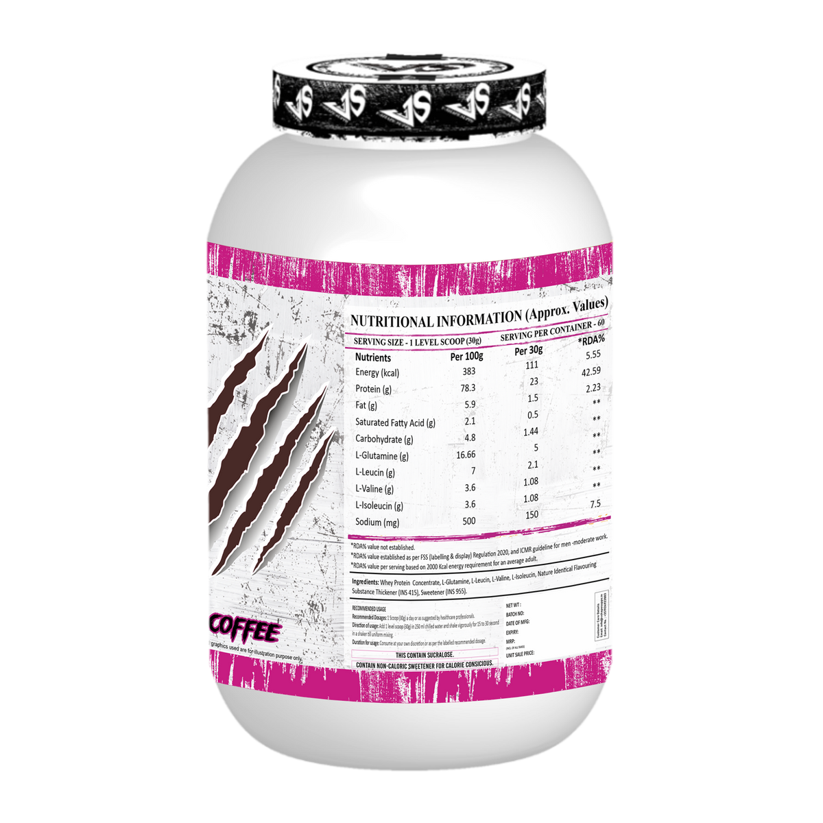 V-SHAPE V-Whey Original- 1.8Kg, 75 Servings - V-Shape Supps