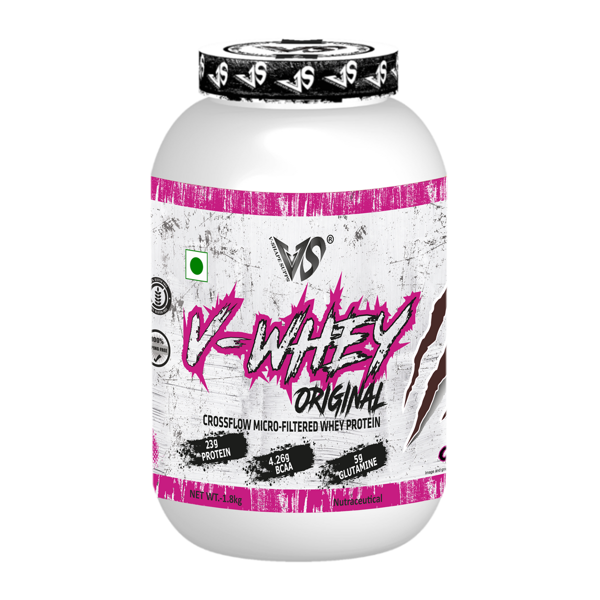 V-SHAPE V-Whey Original- 1.8Kg, 75 Servings - V-Shape Supps