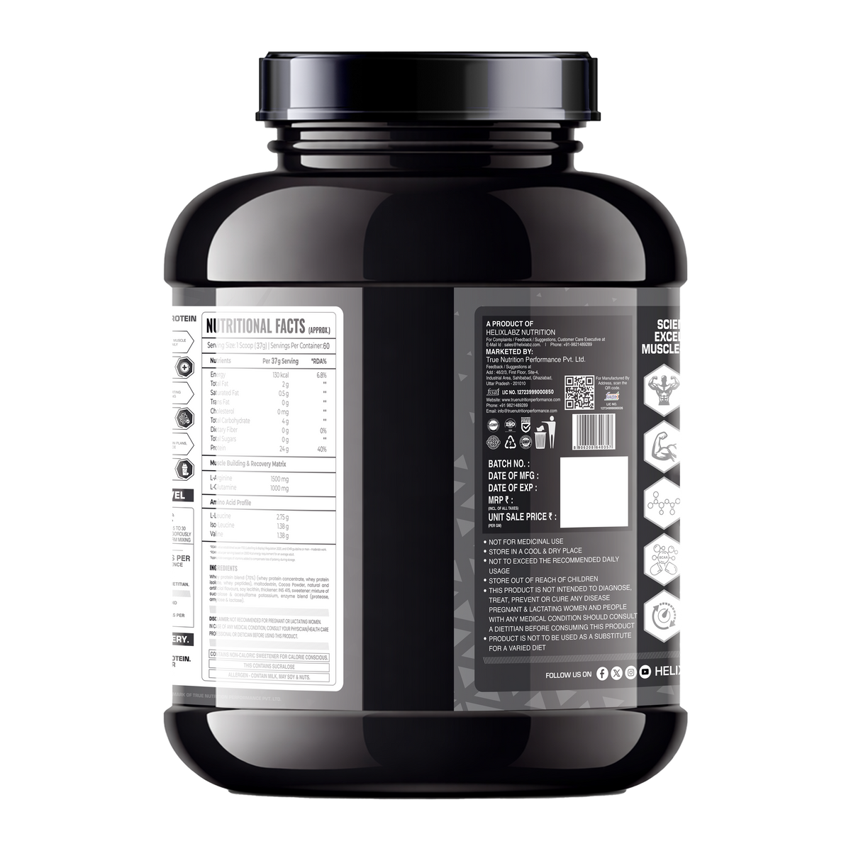 HelixLabz New Platinum Series Performance Whey Protein 2.2kg (4.89Lbs)