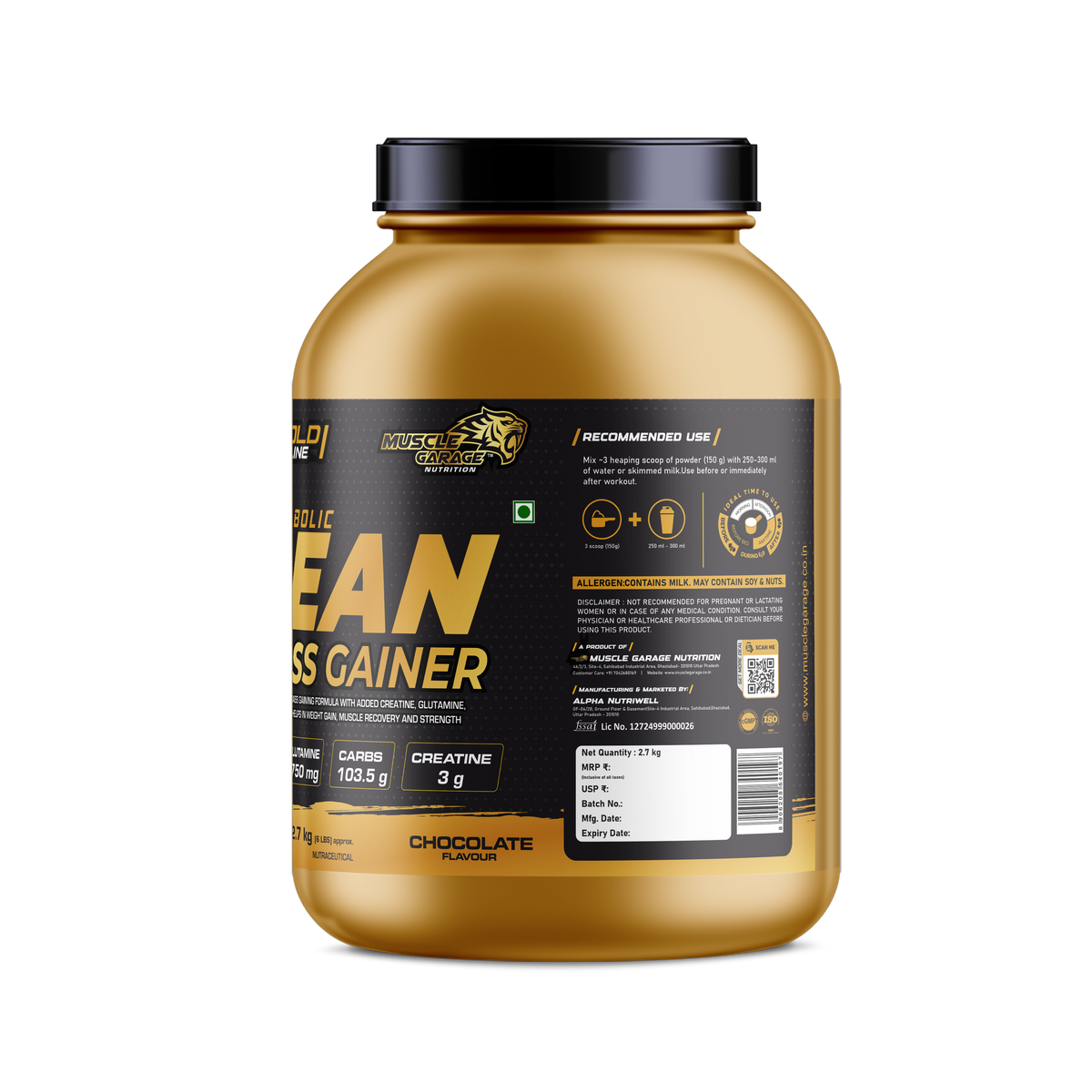 Muscle Garage Anabolic Lean Mass Gainer 2.7Kg(6Lbs)