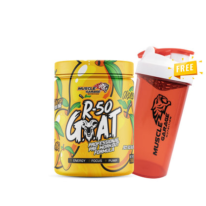 MG R-50 Goat Pre Workout – Performance Formula Powder Free Plastic Shaker
