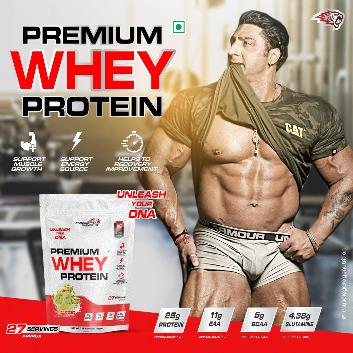 MG Premium Whey Protein 900Gm (2 Lbs)