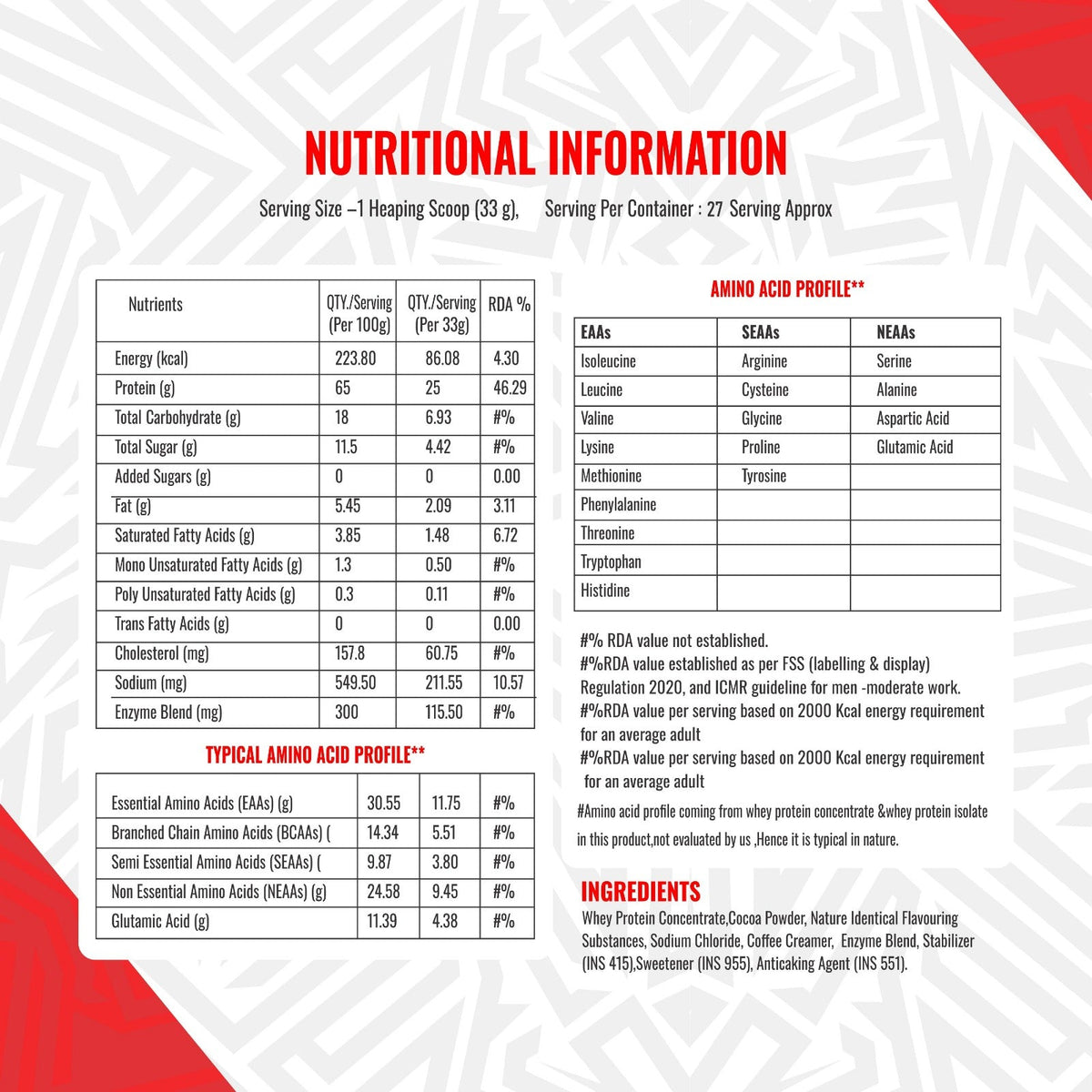 MG Premium Whey Protein 900Gm (2 Lbs)
