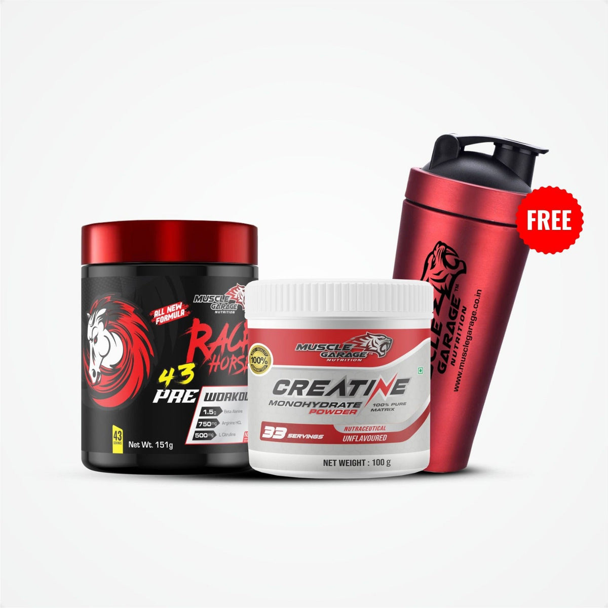 Muscle Garage Racehorse – Pre Workout Powder 151g | 43 Servings