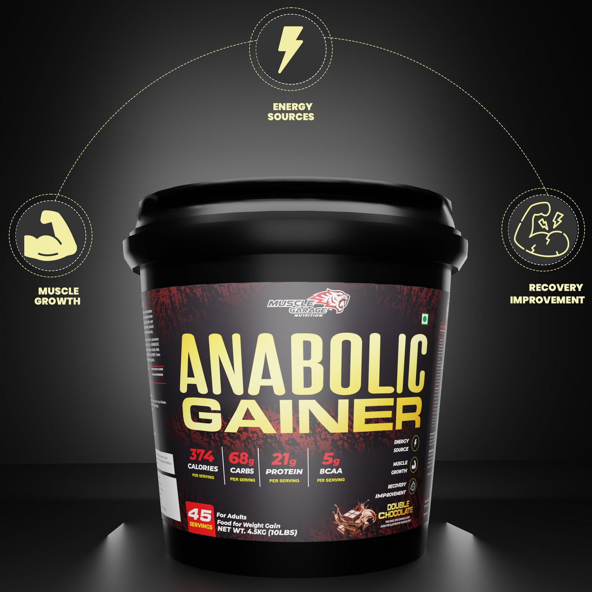 MG Anabolic Gainer Powder – 4.5KG(10LBS) | Advanced Weight Gain Formula