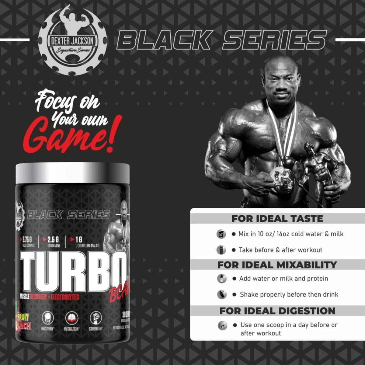 Dexter Jackson Black Series Turbo BCAA 30 Serving