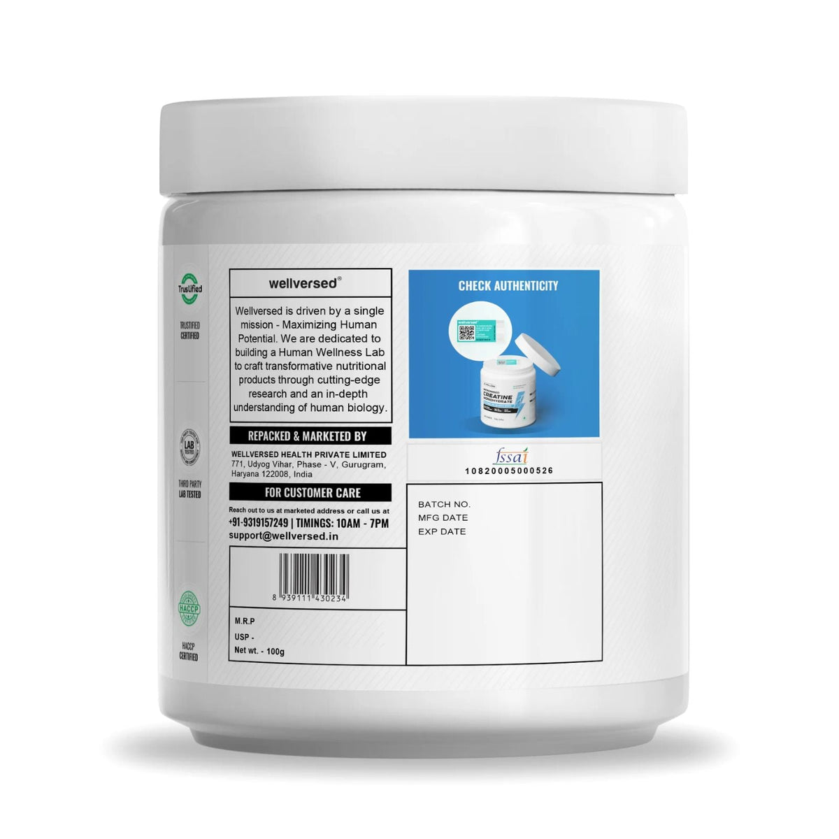 Wellcore Micronised Creatine Monohydrate